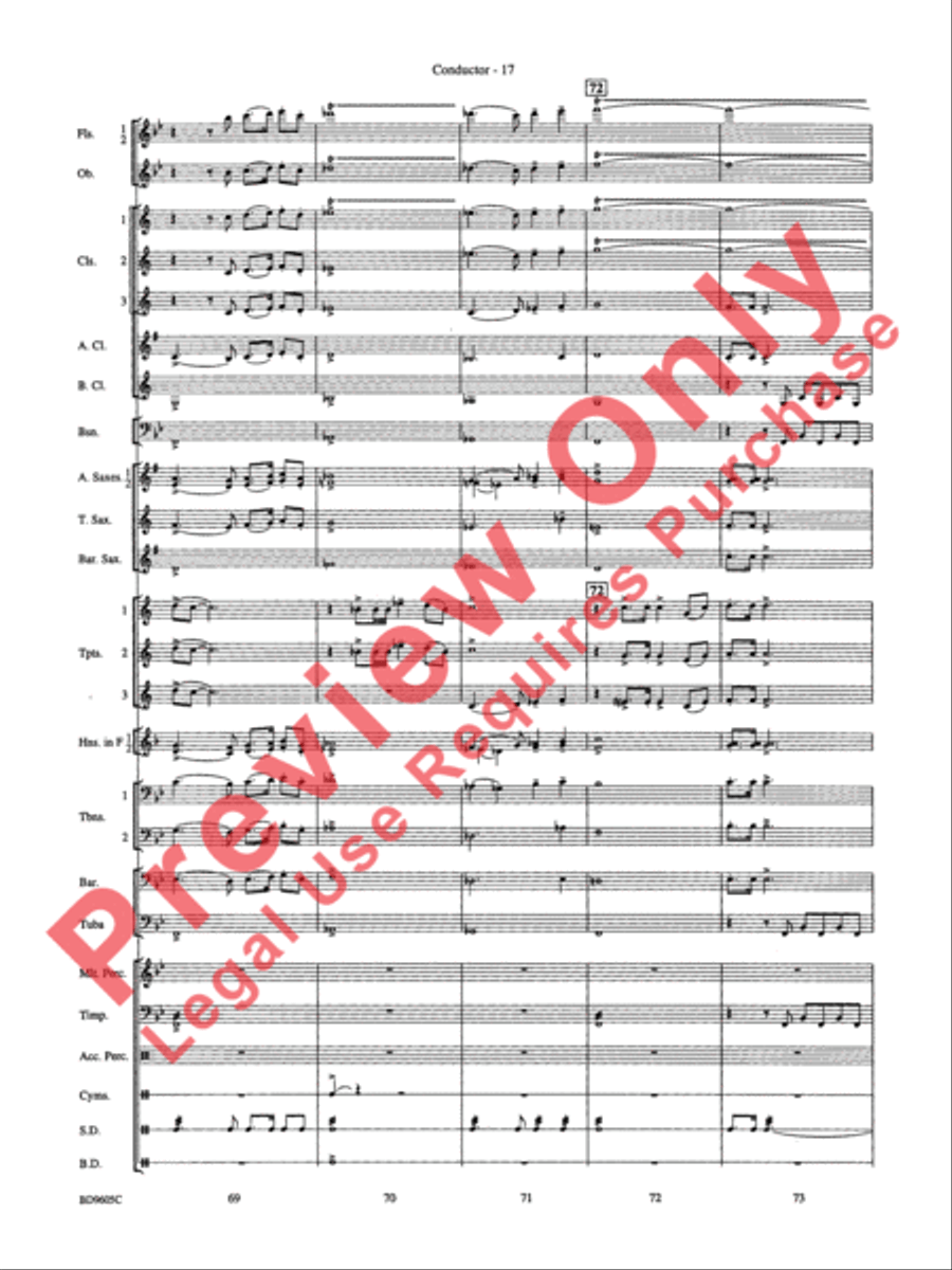 Tower Hill Overture Concert Band scores gallery preview page 20