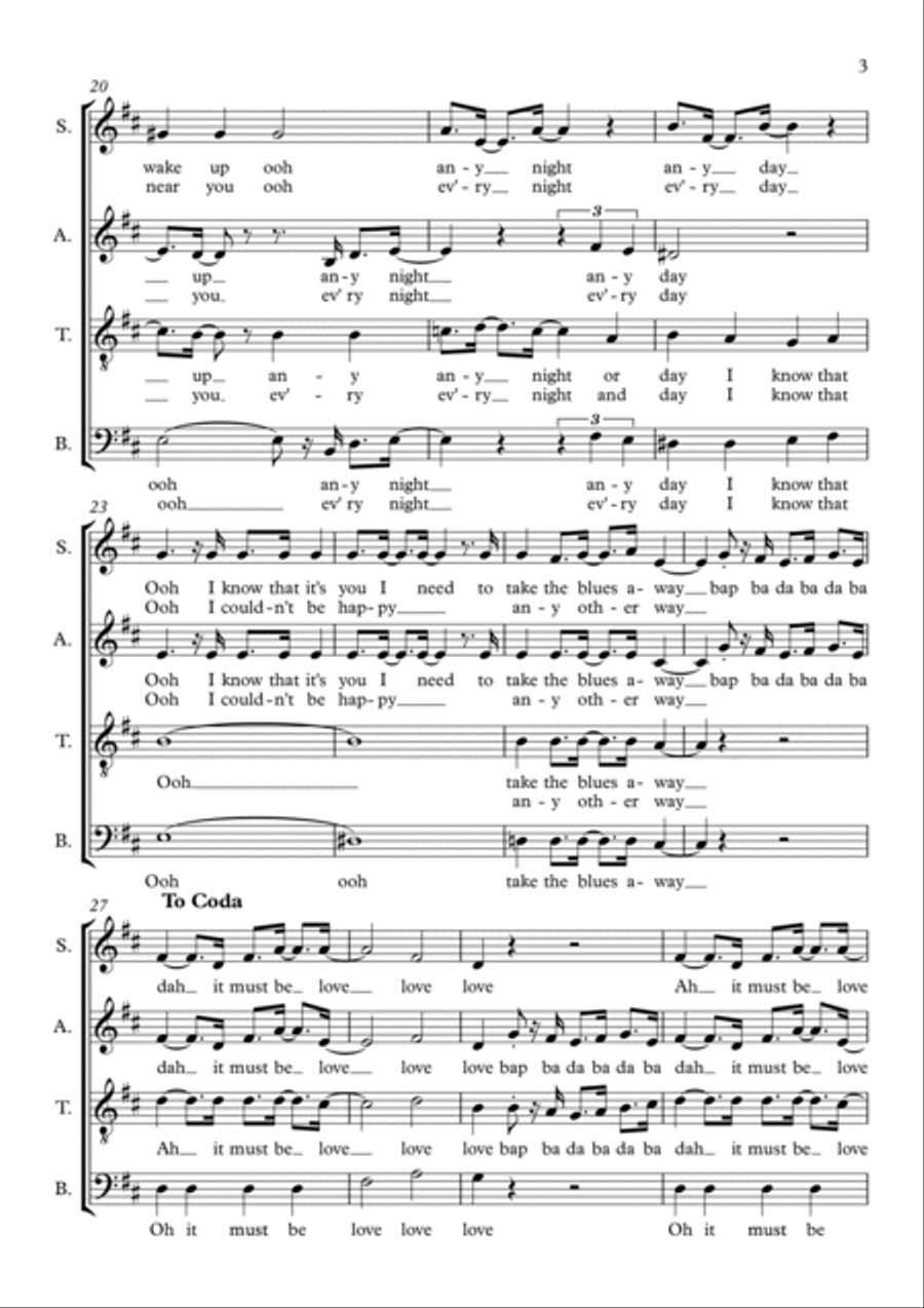 It Must Be Love 4-Part scores gallery preview page 3