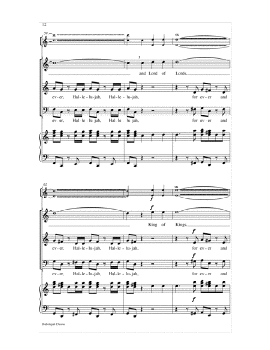 Hallelujah Chorus-SAB-Digital Download 3-Part scores gallery preview page 12