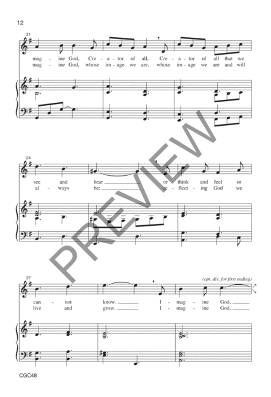 Imagine God! Preview Kit (Score & CD) Choir scores gallery preview page 11