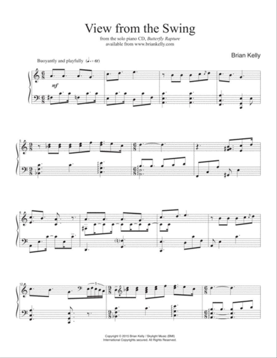 View From The Swing Piano Solo scores gallery preview page 1