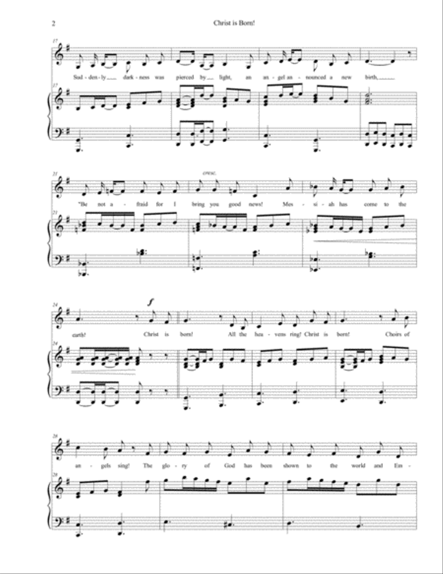 Christ is Born! Low Voice scores gallery preview page 4