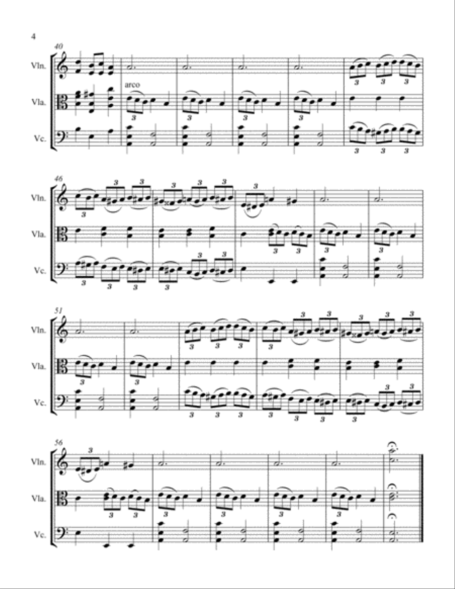 Serenata Arabe String Trio scores gallery preview page 4