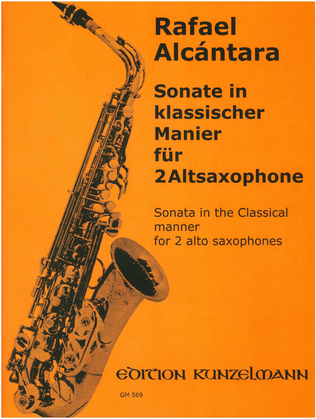 Book cover for Sonata for 2 alto saxophones