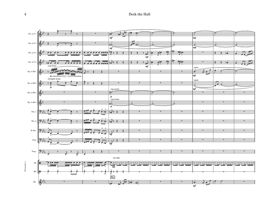 Deck the Hall Large Ensemble scores gallery preview page 4