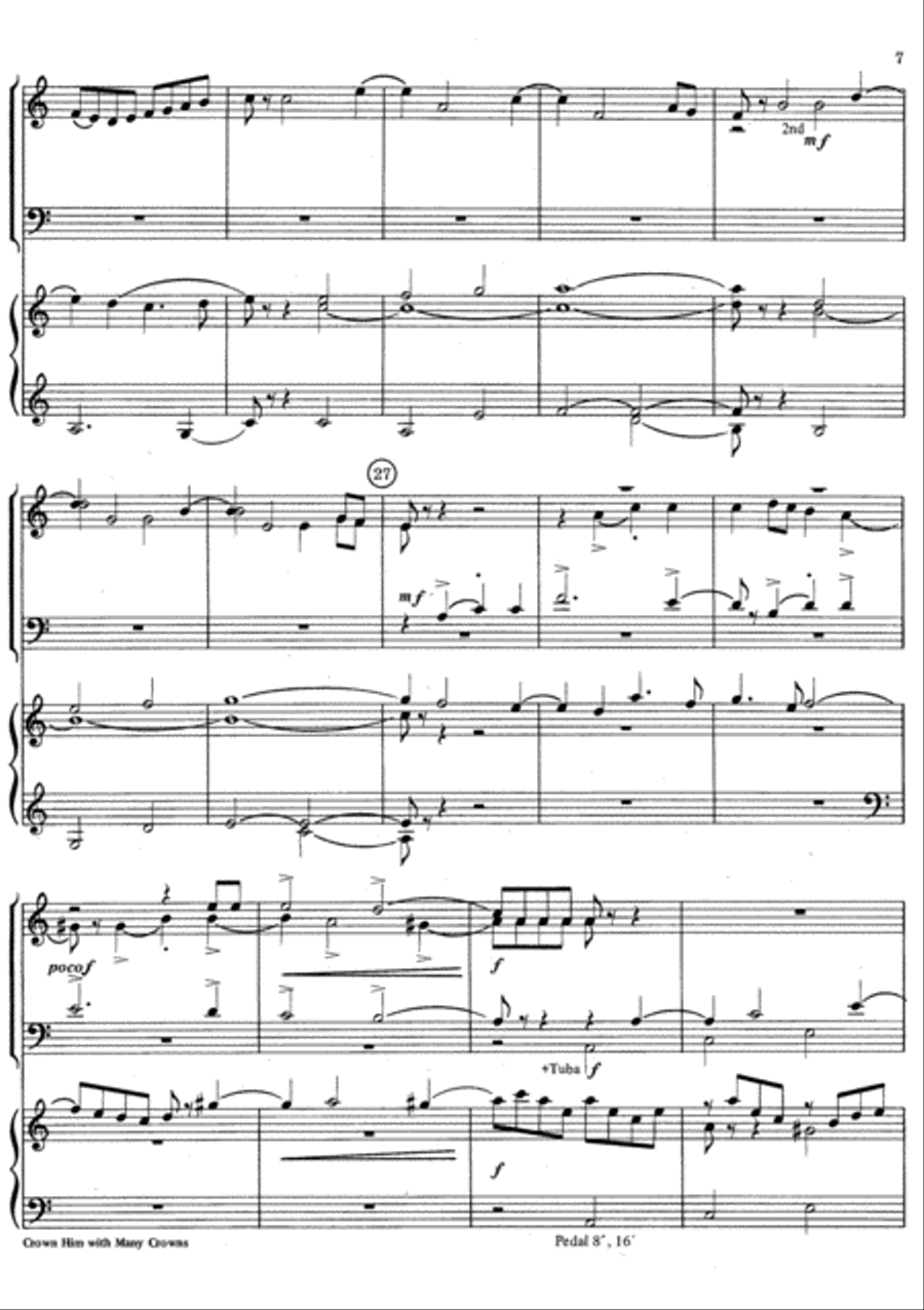 Crown Him with Many Crowns Tuba scores gallery preview page 7
