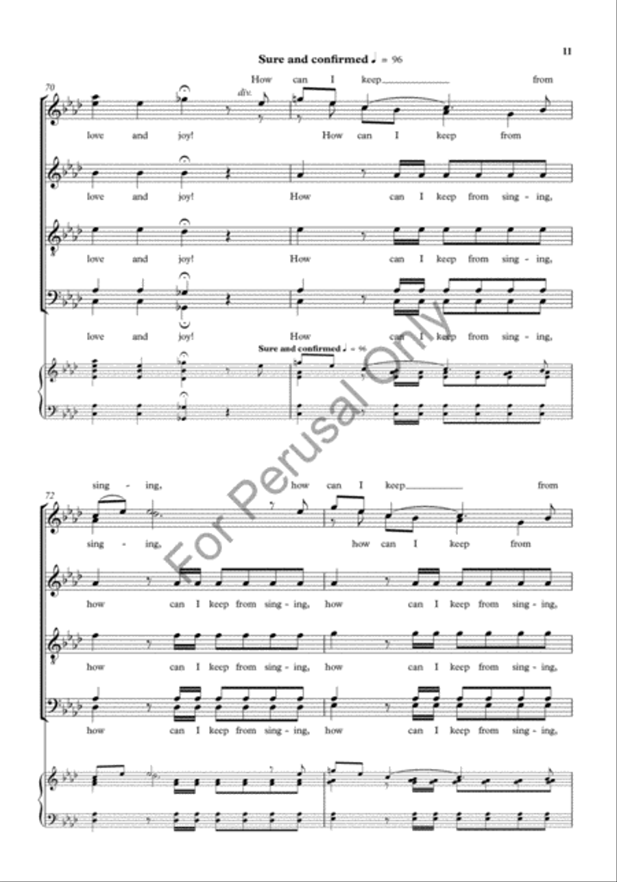 How can I keep from singing? 4-Part scores gallery preview page 11