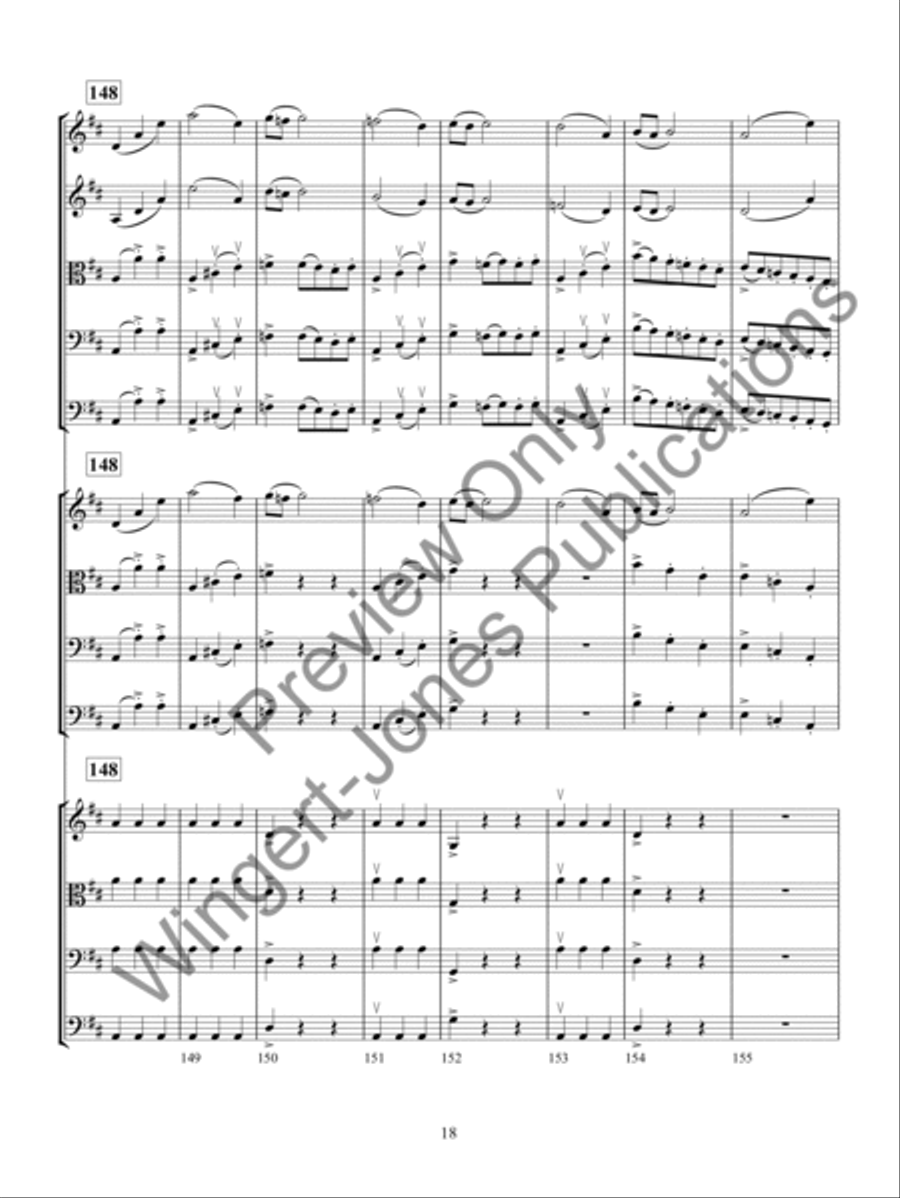 Allegro in D Major String Orchestra scores gallery preview page 21