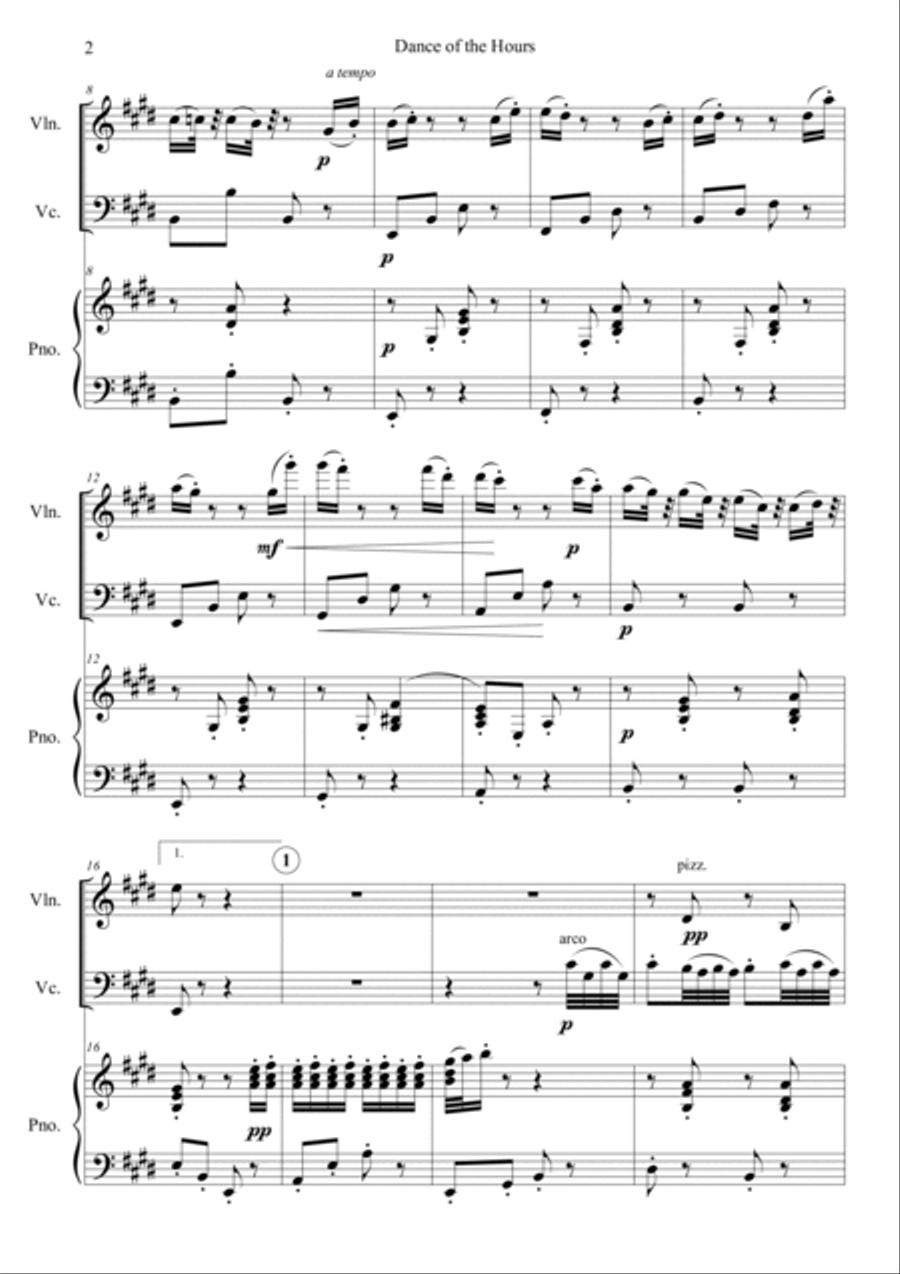 Dance of the Hours Dance of the Hours Piano Trio scores gallery preview page 2