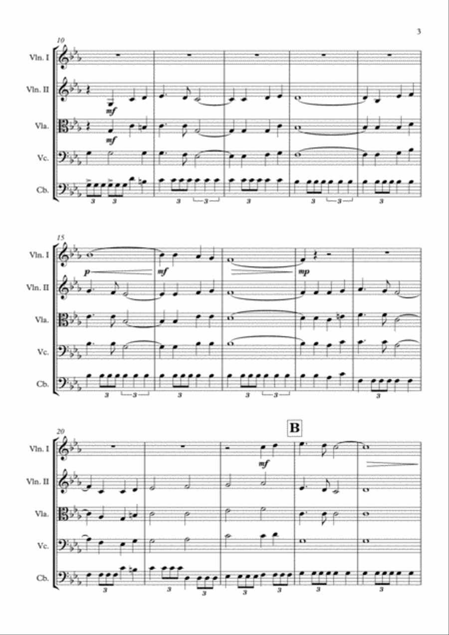 Gladiator Main Theme String Quintet scores gallery preview page 4