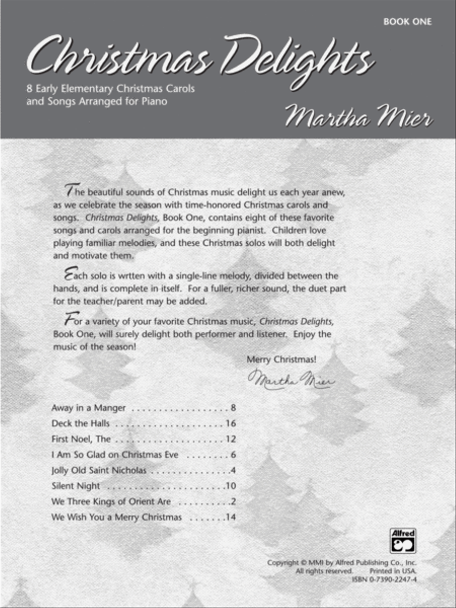 Christmas Delights, Book 1 Easy Piano scores gallery preview page 2