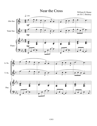 Near the Cross (alto and tenor sax duet) with optional piano accompaniment