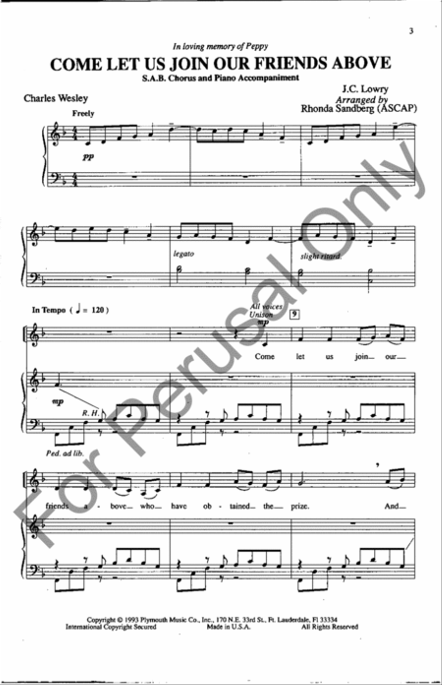 Come Let Us Join Our Friends Above 3-Part scores gallery preview page 2