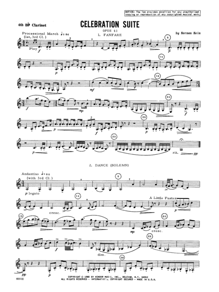 Celebration Suite - 4th Bb Clarinet