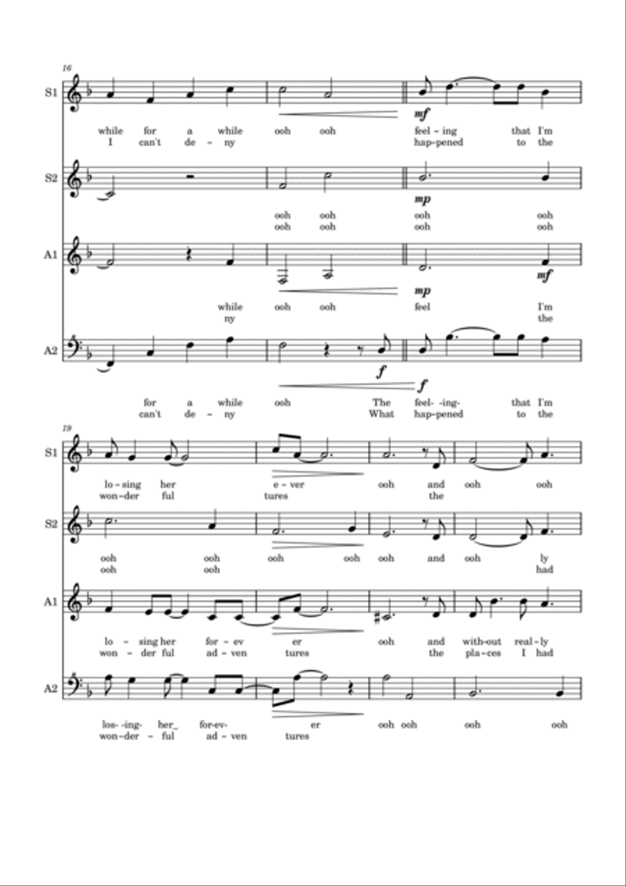 Slipping Through My Fingers SSAA scores gallery preview page 3