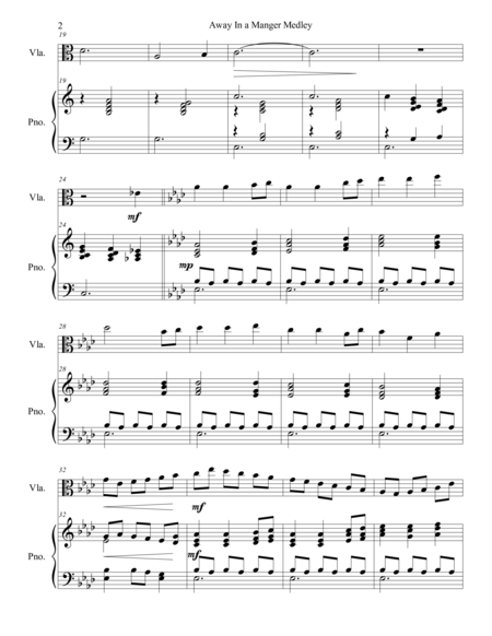 Away In A Manger Medley for Viola Solo image number null
