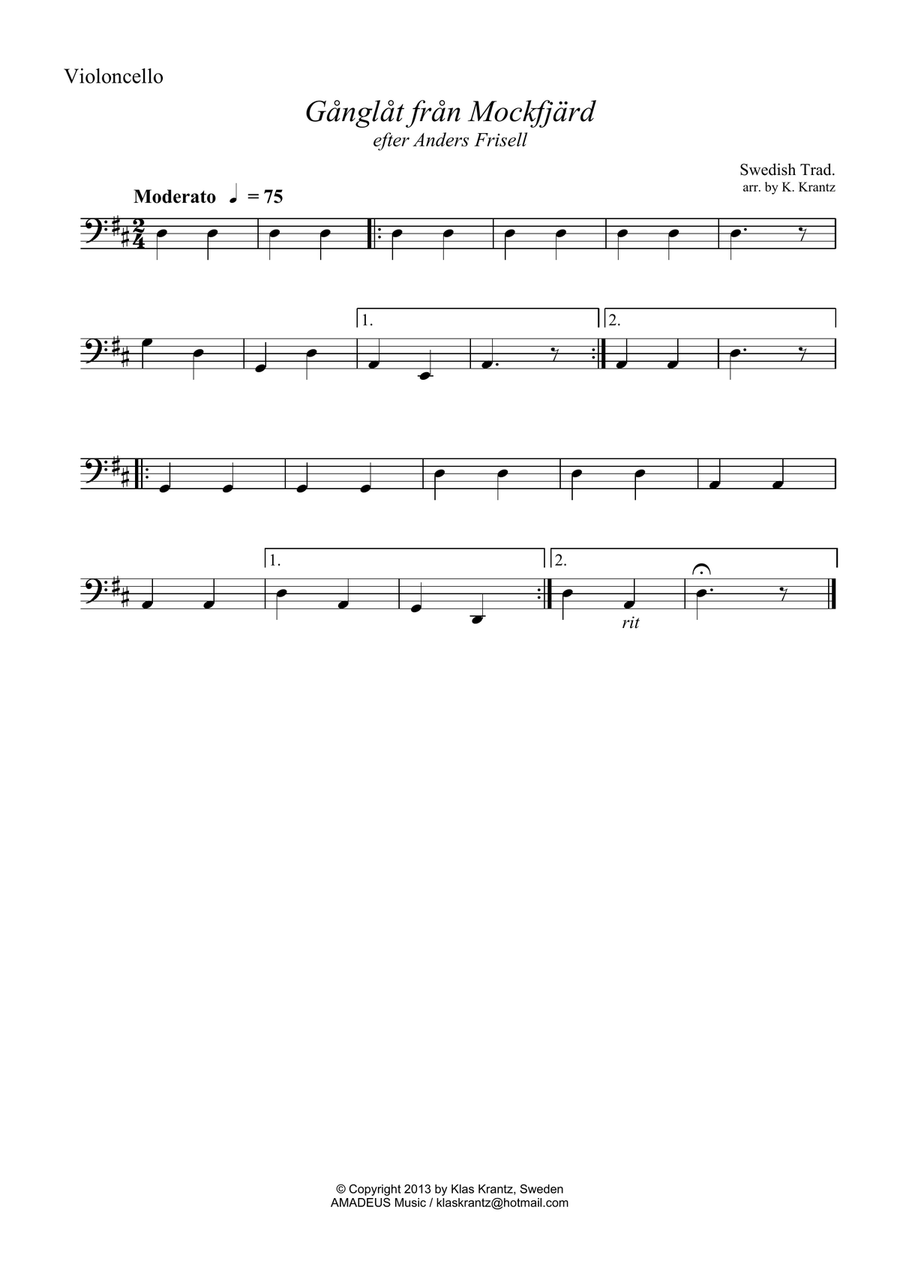 Swedish folk music for string quartet String Quartet scores gallery preview page 5