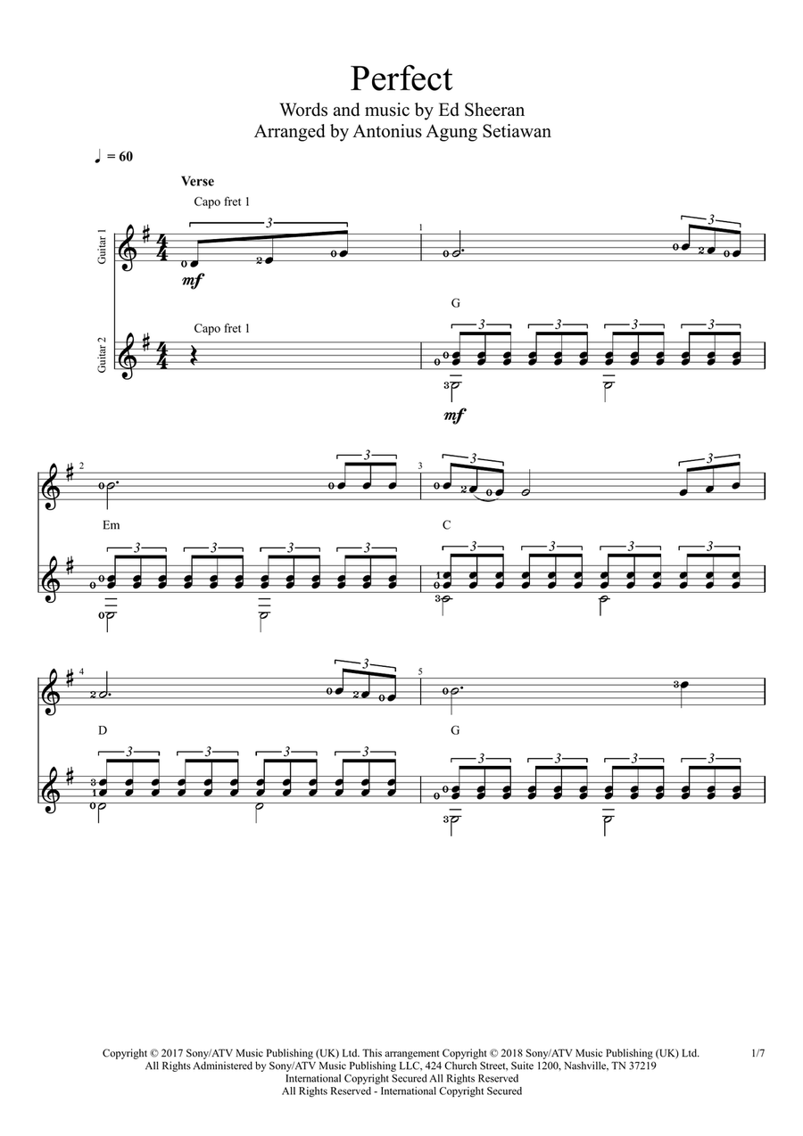 Perfect Acoustic Guitar scores gallery preview page 1