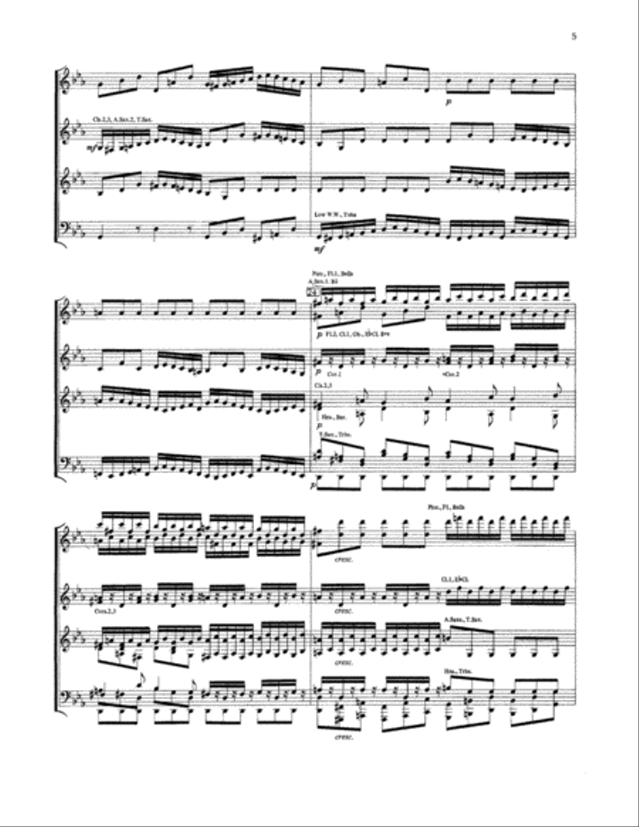 Allegro from Brandenburg Concerto No. 3 - Condensed Score Concert Band scores gallery preview page 4