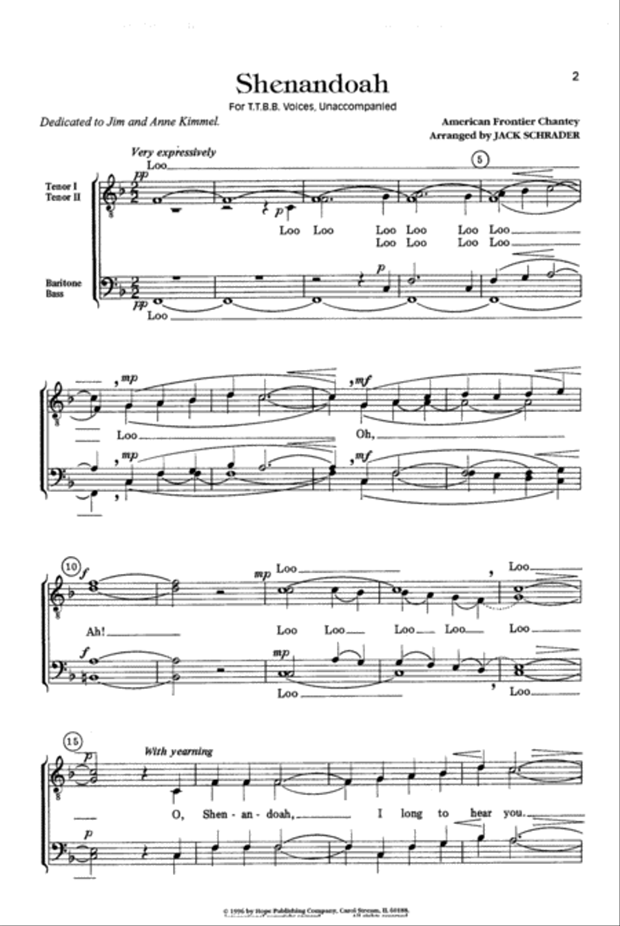 Shenandoah Shenandoah TTBB scores gallery preview page 2
