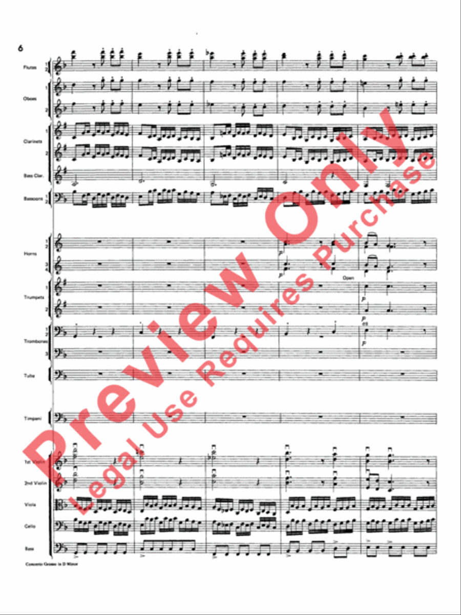 Concerto Grosso in D Minor Full Orchestra scores gallery preview page 7