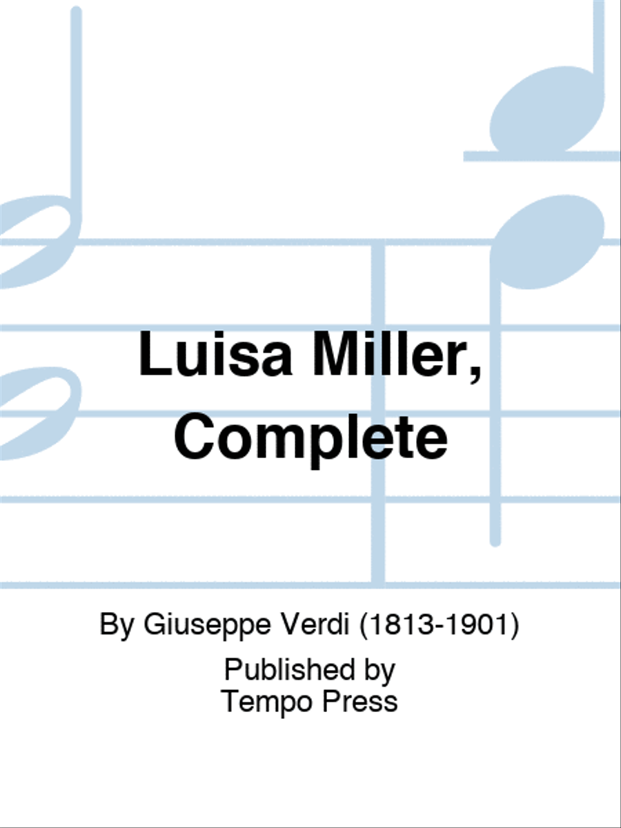 Luisa Miller, Complete 4-Part scores gallery preview page 1