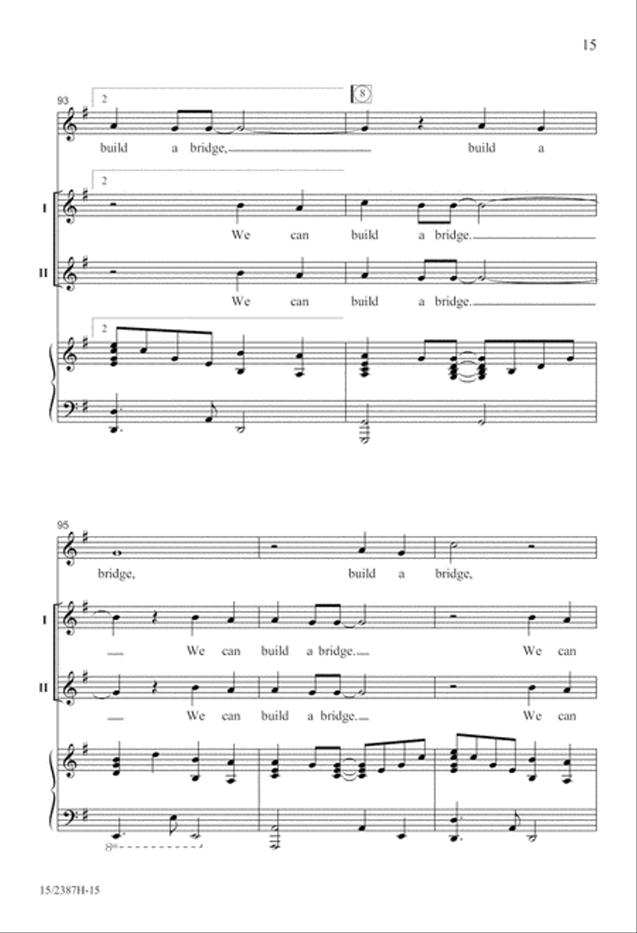 We Can Build a Bridge 2-Part scores gallery preview page 16