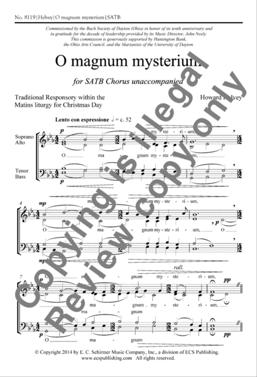 O magnum mysterium 4-Part scores gallery preview page 2