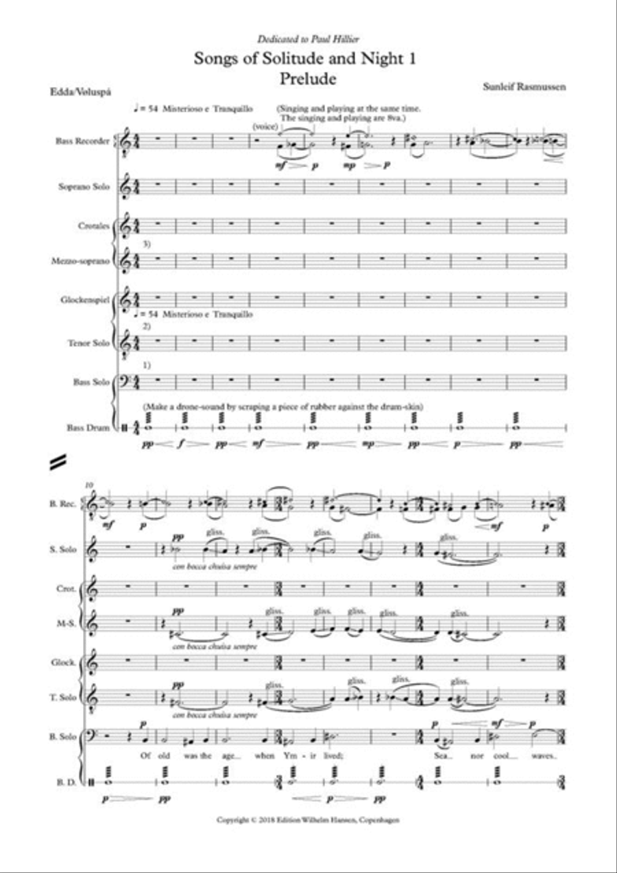 Songs of Solitude and Night (Score) 4-Part scores gallery preview page 4
