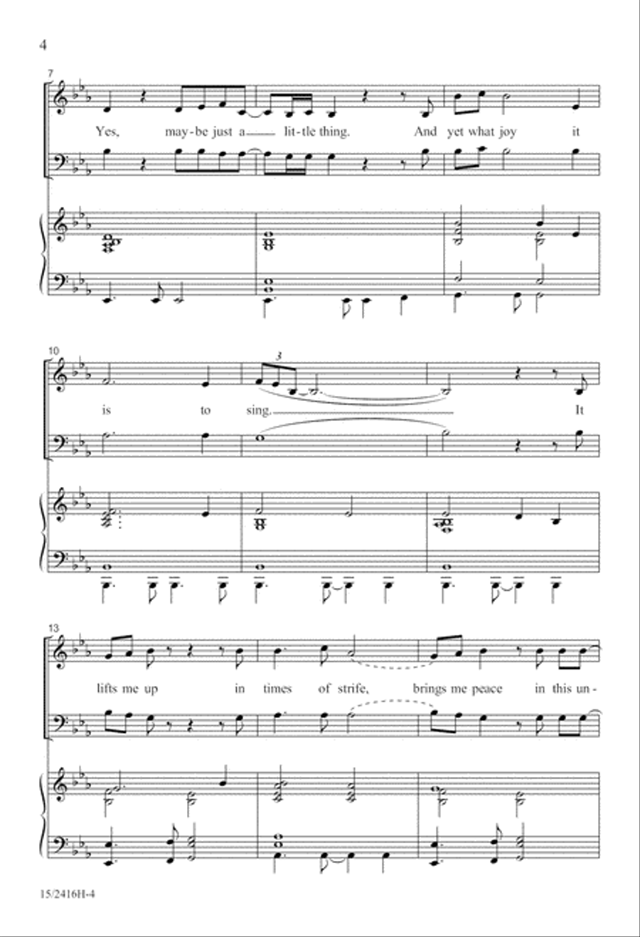 And So I Sing 4-Part scores gallery preview page 4