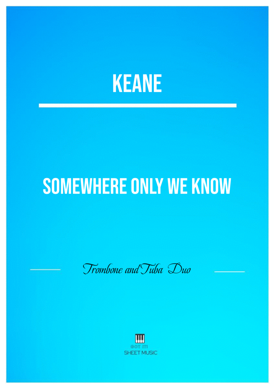 Somewhere Only We Know Brass Duet scores gallery preview page 1