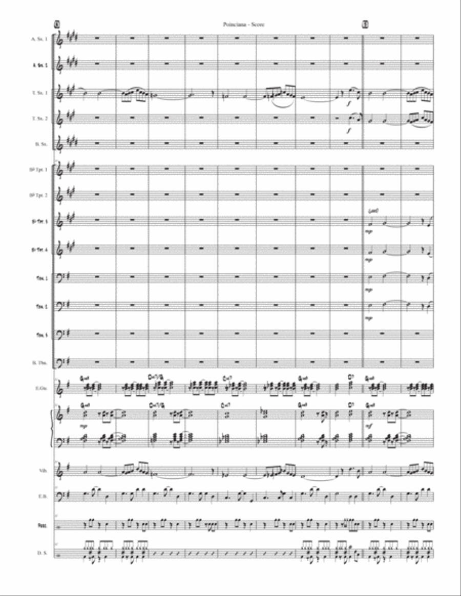 Poinciana (song Of The Tree) Jazz Ensemble scores gallery preview page 2