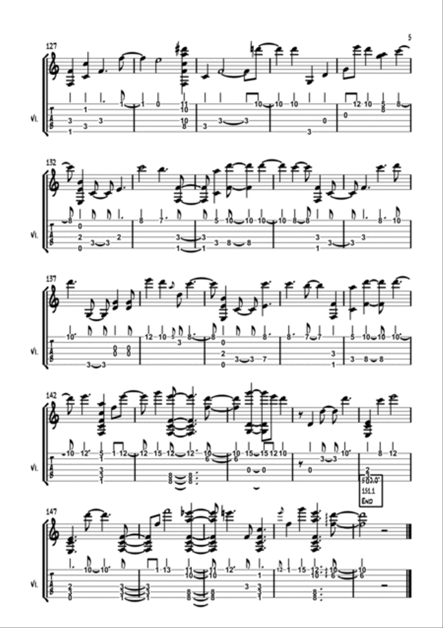 Open Heaven (river Wild) Open Heaven (river Wild) Guitar Tablature scores gallery preview page 5