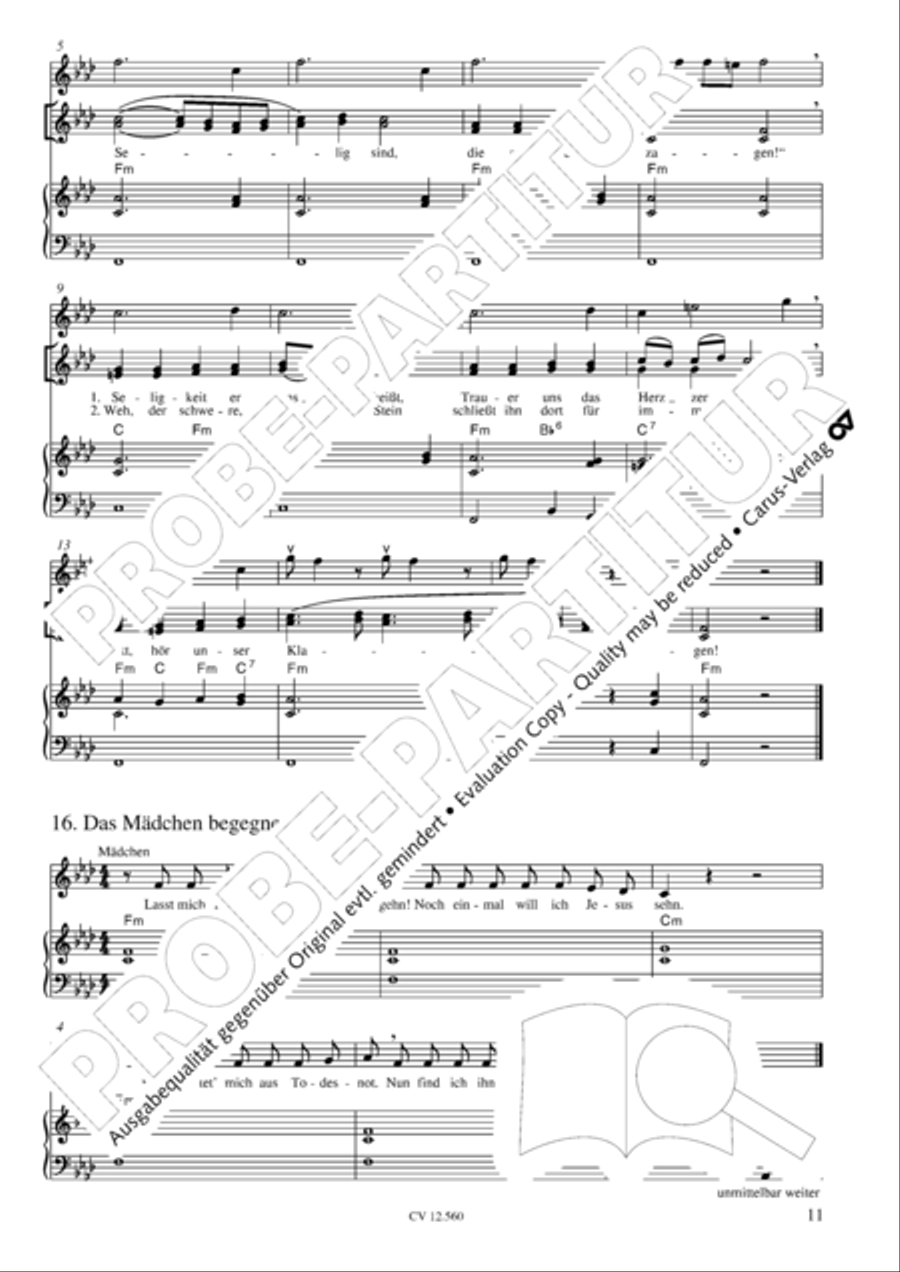 Das Tochterlein des Jairus Children's Choir scores gallery preview page 12
