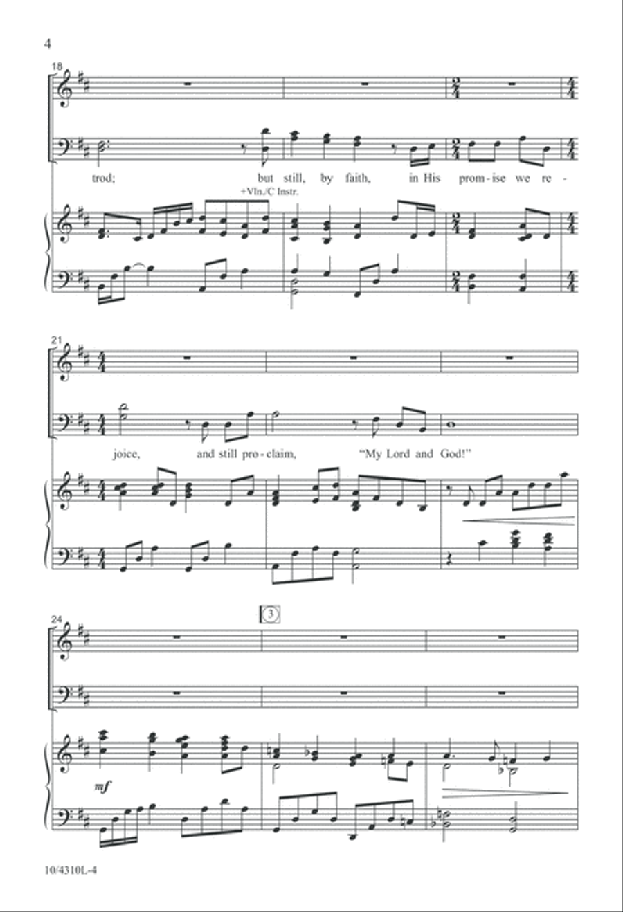 We Walk by Faith 4-Part scores gallery preview page 4