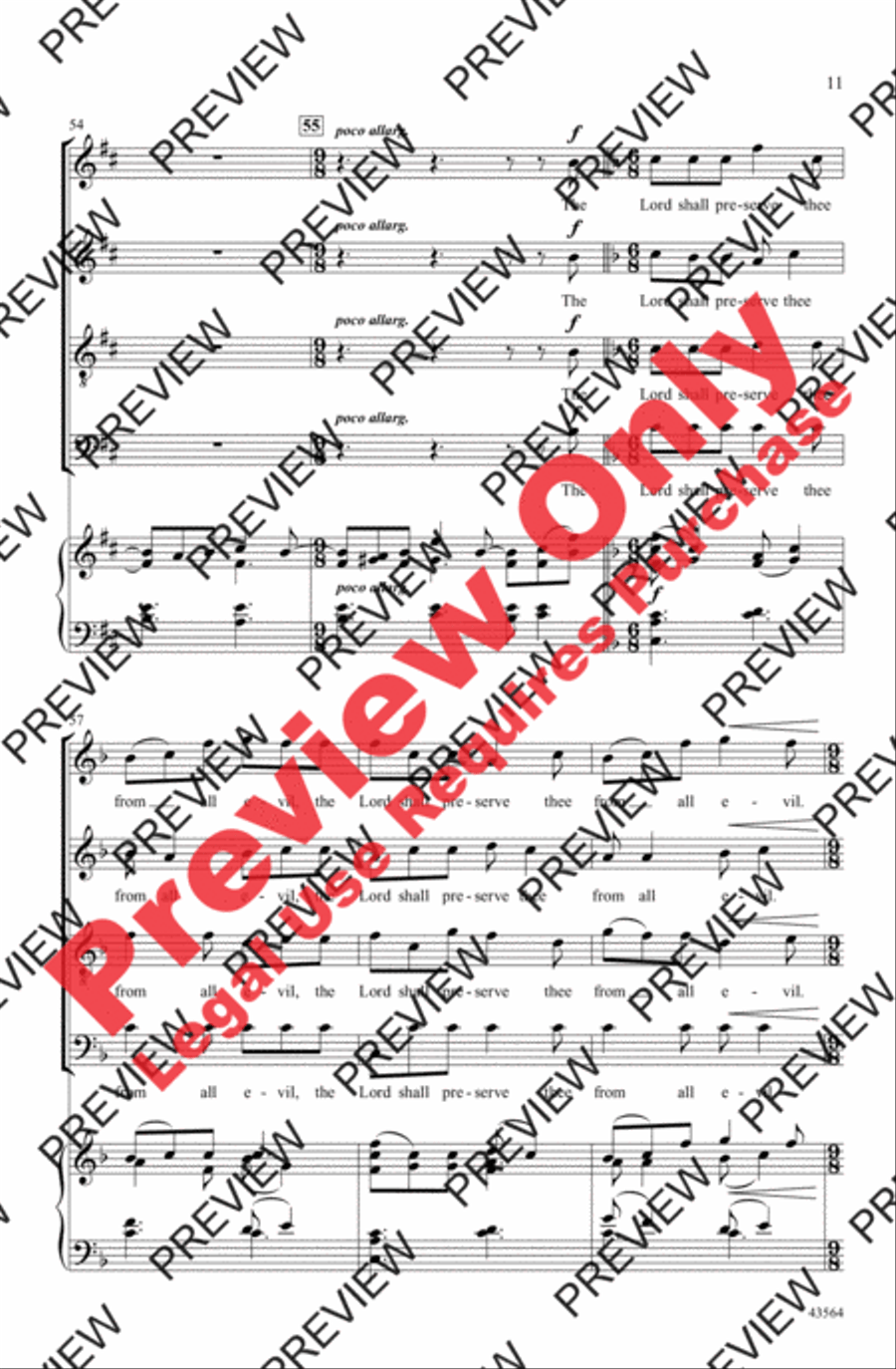 Psalm 121 4-Part scores gallery preview page 11