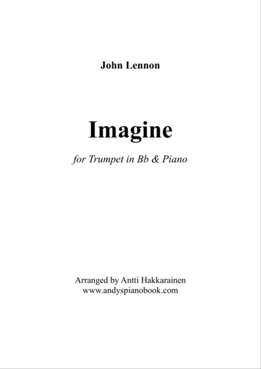 Imagine Imagine Trumpet Solo scores gallery preview page 1
