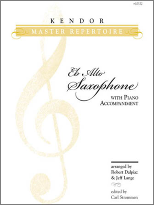 Book cover for Kendor Master Repertoire - Alto Saxophone