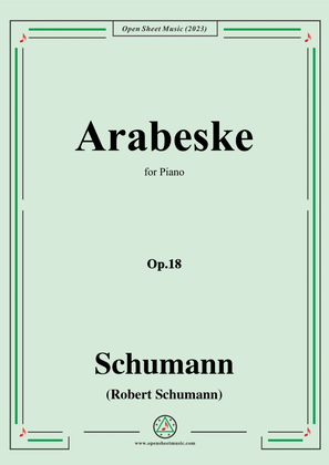 Book cover for Schumann-Arabeske,Op.18,in C Major,for Piano