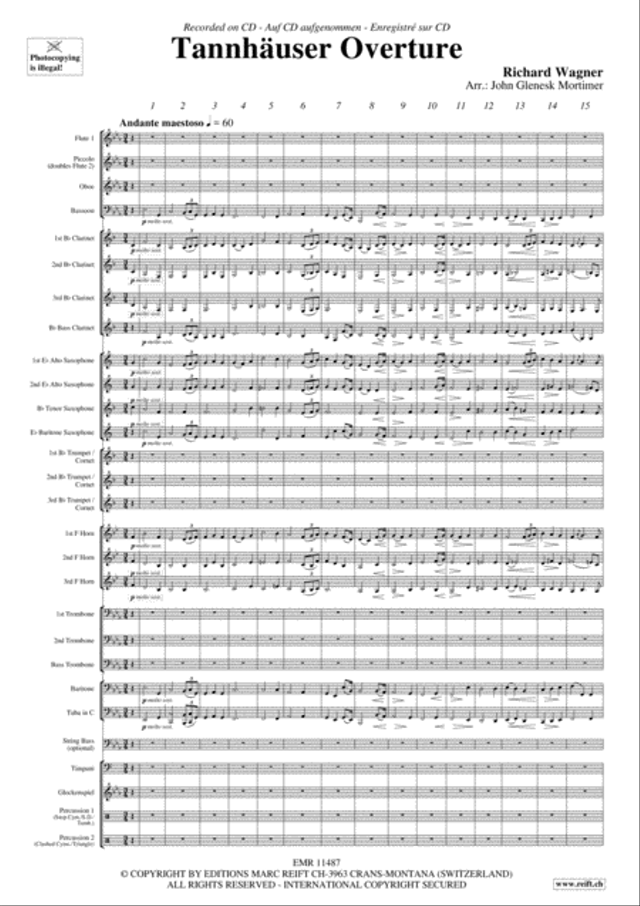 Tannhauser Overture Concert Band scores gallery preview page 4
