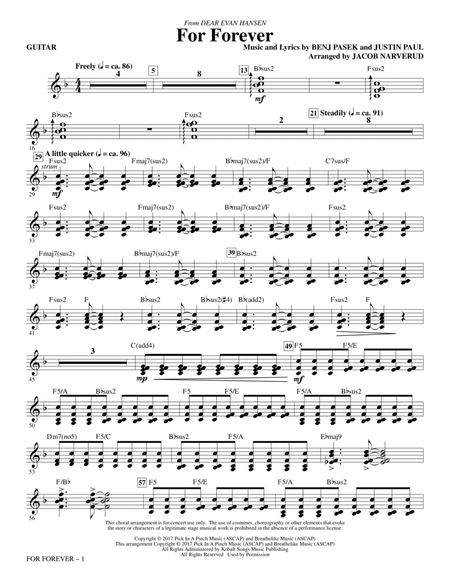 For Forever (from Dear Evan Hansen) (arr. Jacob Narverud) - Guitar