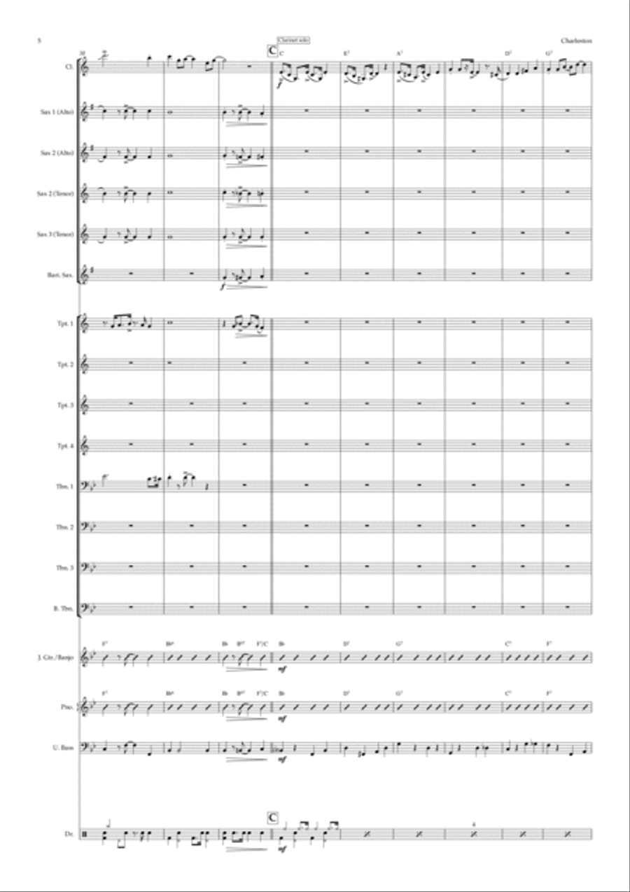 Charleston (big band) Jazz Ensemble scores gallery preview page 5