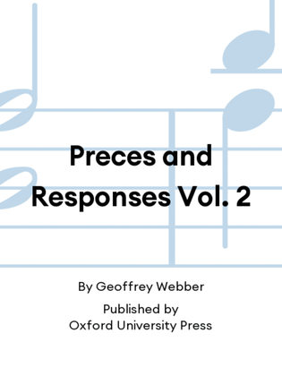 Book cover for Preces and Responses Vol. 2