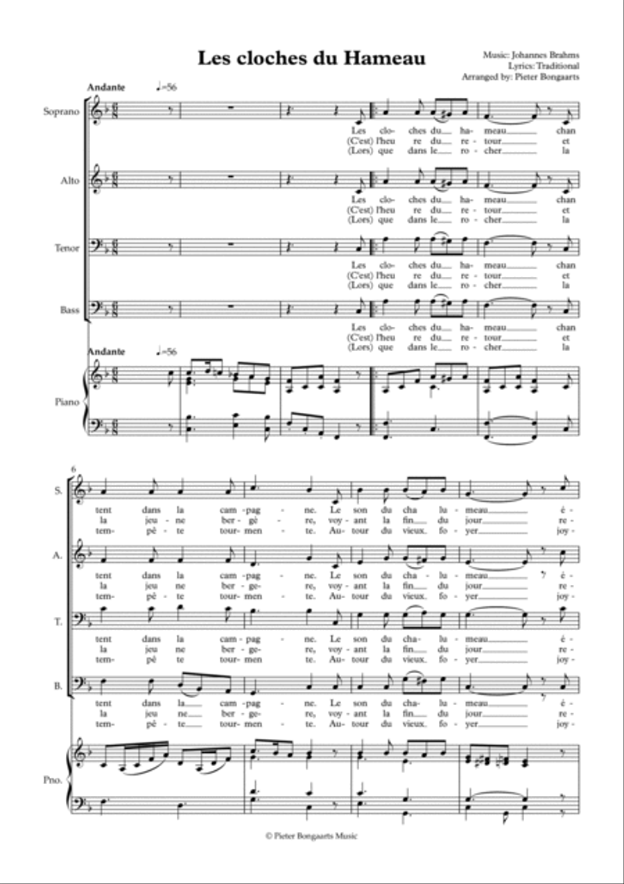 Les Cloches du Hameau 4-Part scores gallery preview page 2