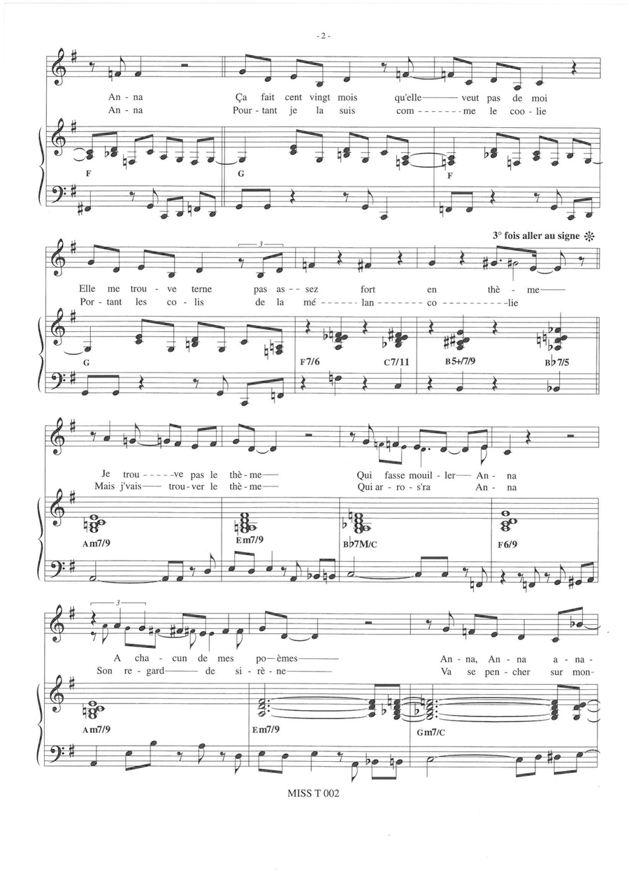 Anna Piano, Vocal scores gallery preview page 2