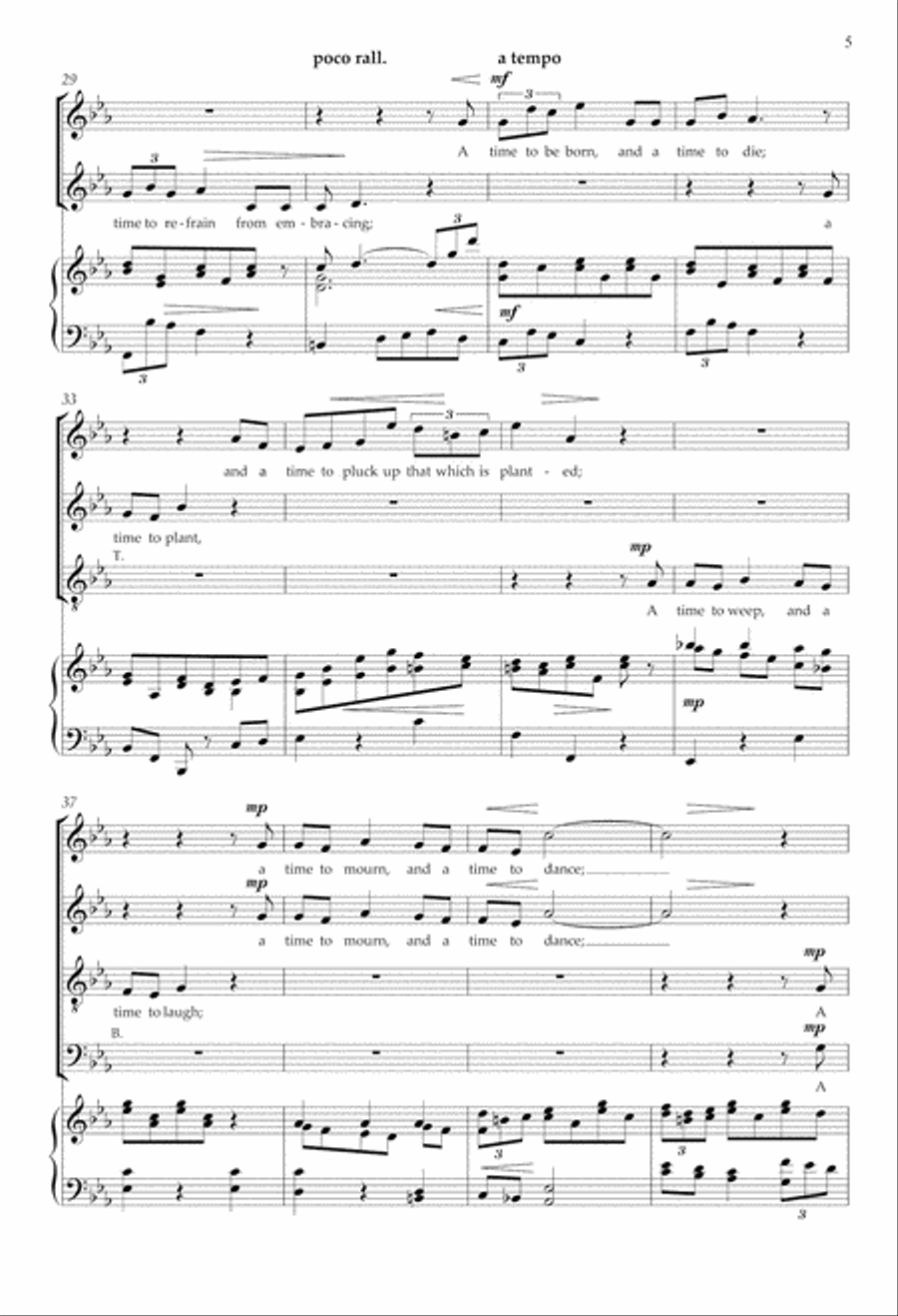 There is a season from Every purpose under the heaven 4-Part scores gallery preview page 5