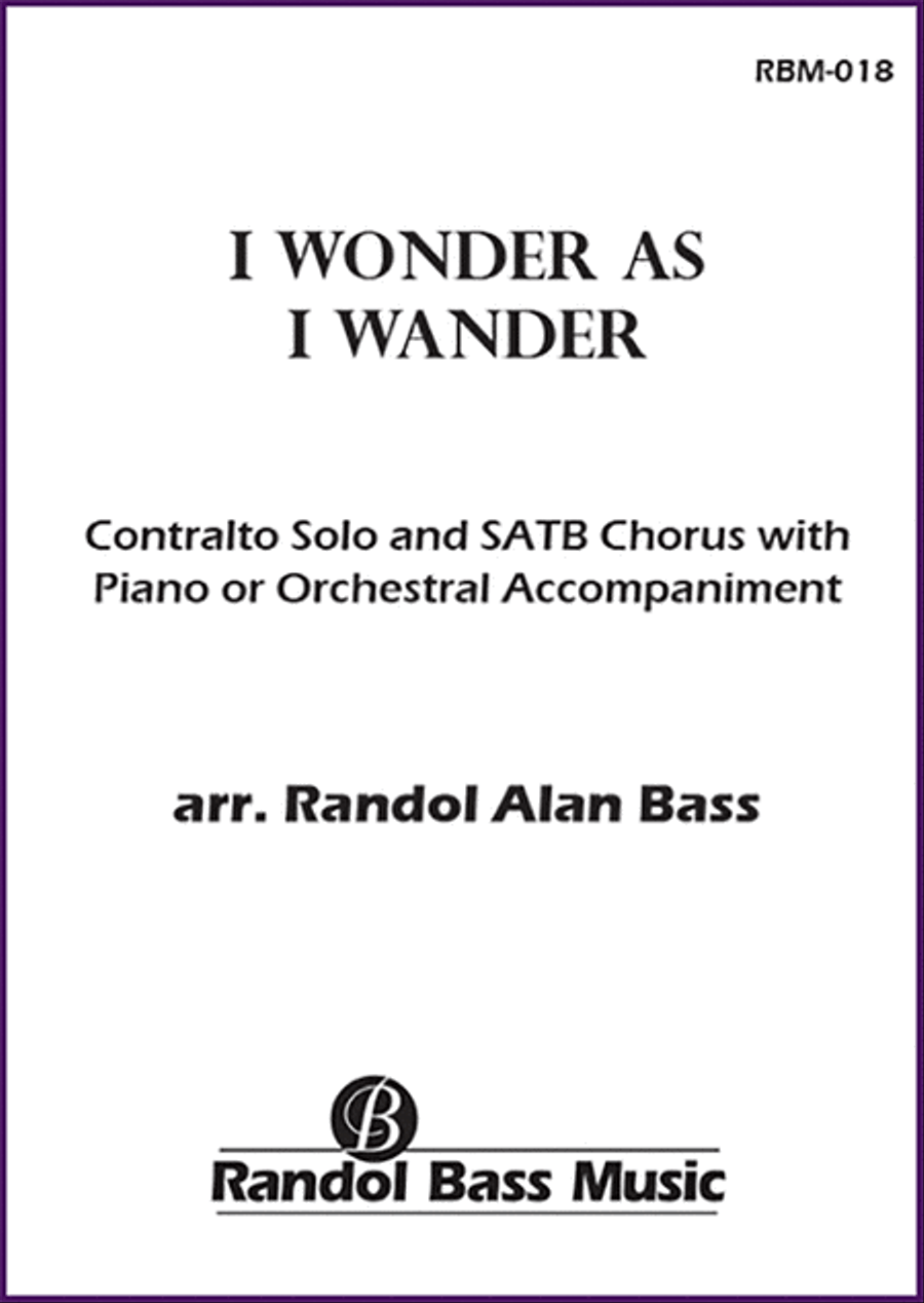 I Wonder as I Wander 4-Part scores gallery preview page 1