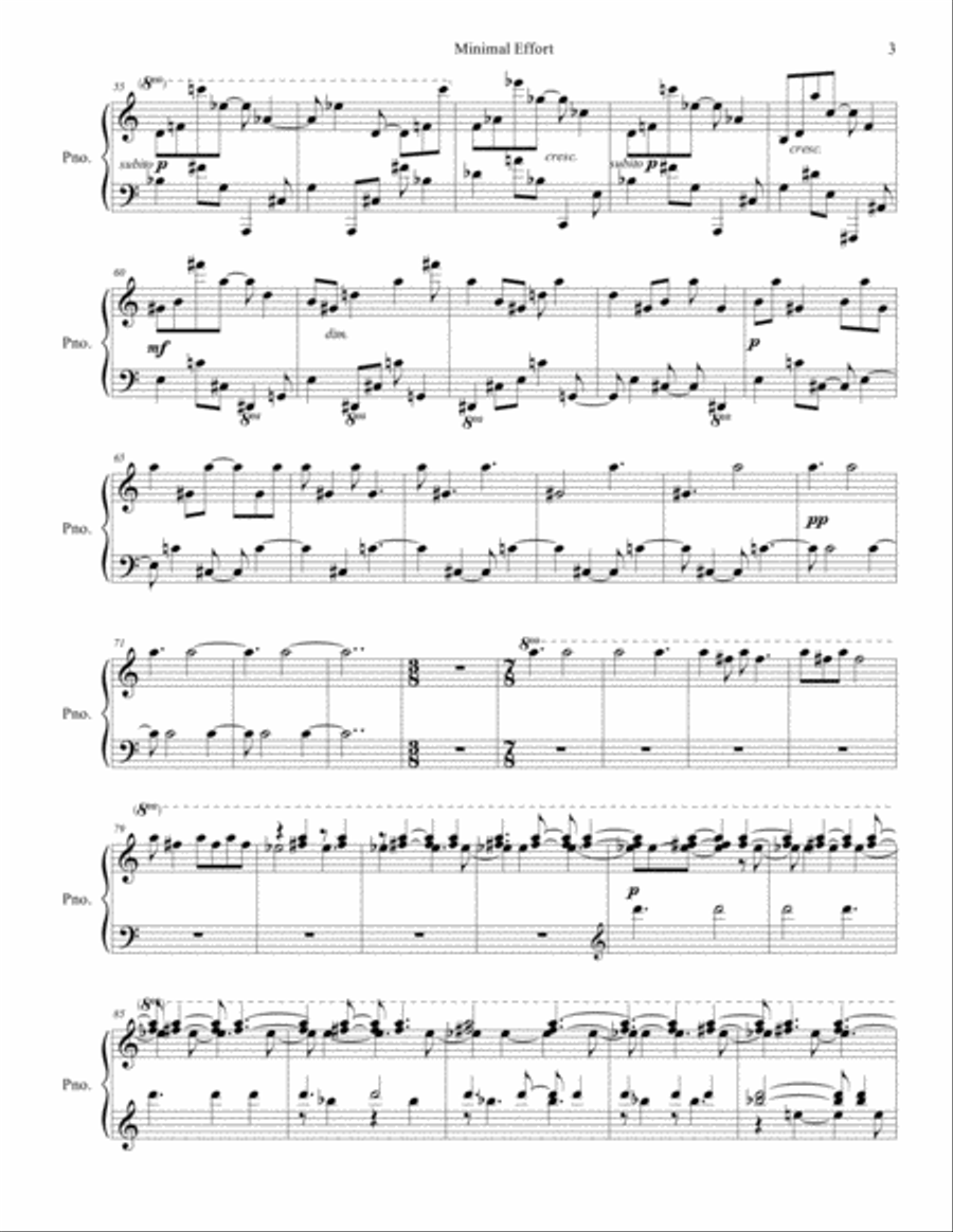 Minimal Effort, Op. 192 Piano Solo scores gallery preview page 3
