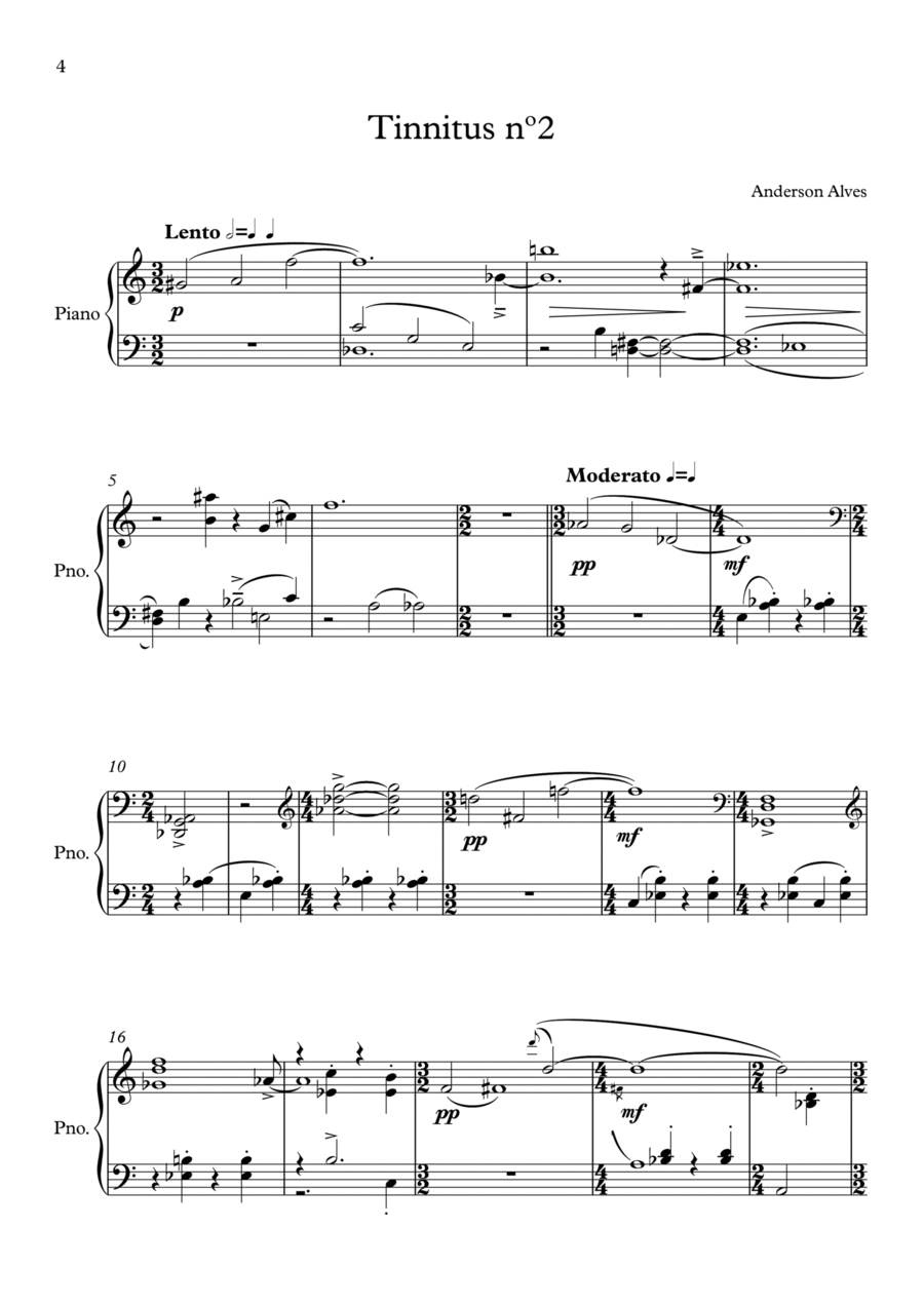 Tinnitus Nº2 Piano Solo scores gallery preview page 1