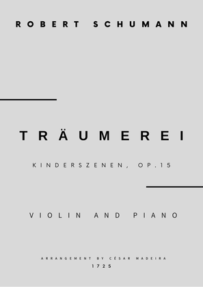 Book cover for Traumerei by Schumann - Violin and Piano (Full Score)